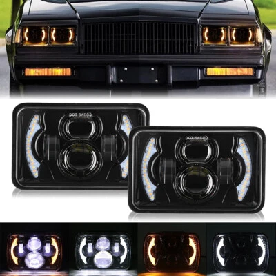 2 PIEZAS 4X6" LED Faros Hi Lo Beam para Chevrolet K5 Blazer C10 C20 Camión Camaro Foto 1 de 4