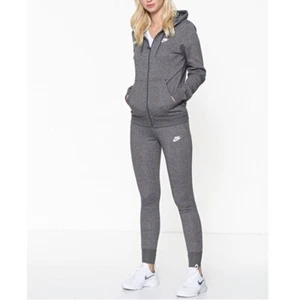 Nike Damen Fleece Jogginghose S sportlich SLIM-FIT grau 803664-071 Jogginghose - Bild 1 von 4