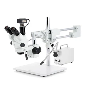 3.5X-90X Simul-Focal Boom Stereo Zoom Microscope+Ring Light+10MP Camera USB 3.0 - Picture 1 of 18