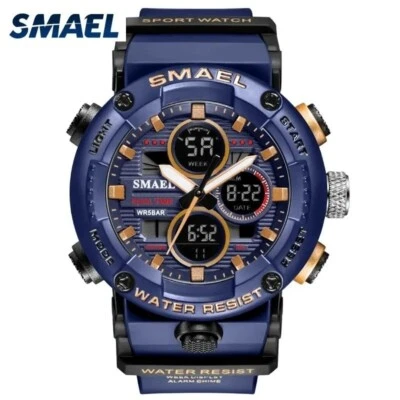 SMAEL Mens Military Watch Waterproof Quartz Analog Digital Sports Wrist Watches - Image 1 of 4