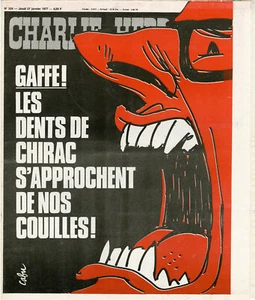 "CHARLIE HEBDO N°324 du 27/1/1977" CABU : GAFFE LES DENTS DE CHIRAC S'APPROCHENT - Picture 1 of 2