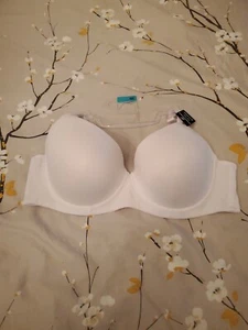 Bobbie Brooks Microfiber T-Shirt Full Coverage Bra 40C White NEW NWOT HD9 - Picture 1 of 3
