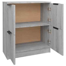 AX Credenza Moderna 60x30x70cm 4Ante Grigio Sonoma Arredo Elegante Legno 816995
