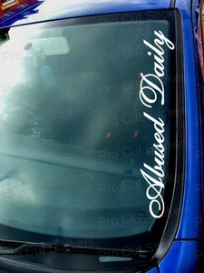 Abusato Daily Piccolo - Grande Parabrezza Auto Adesivi Jdm Dub Euro Scena - Picture 1 of 2