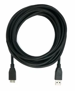 USB 3.0 Cable 5 M Micro B Plug To Type A Plug Adapter IN Black - Zdjęcie 1 z 4