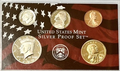 Uncirculated 2003 S - US Mint - Silver 5 Coin Proof Set 90% - Image 1 of 3