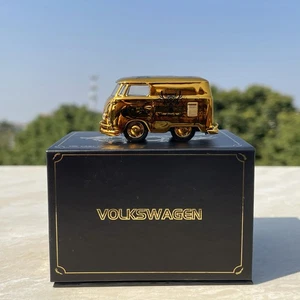 Vintage 1:64 VW T1 Microbus Gold Diecast Model Car Classic Volkswagen - Picture 1 of 7
