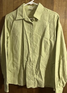 CUTTER & BUCK * Womens Button Down Shirt * Avocado Green * Long Sleeve * Large * - Picture 1 of 9