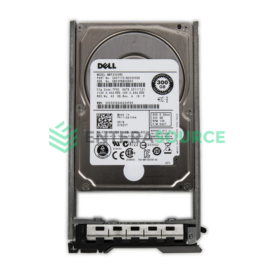 Disco duro Dell 740Y7 300 GB 10K SAS 2,5" 6 Gbps | Fujitsu MBF2300RC Foto 1 de 1