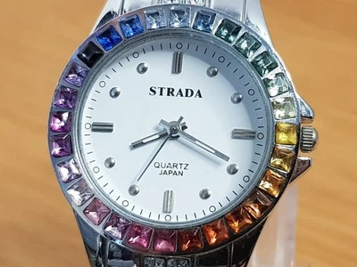 Reloj de moda de cristal LGBTQ arco iris cuarzo japonés Strada para hombre y dama BONITO REGALO Foto 1 de 4