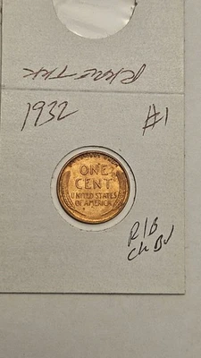 wheat penny 1932 NICE R/B CH BU LINCOLN CENT 1932-P LOT #1  RED CH UNC - Image 1 of 4