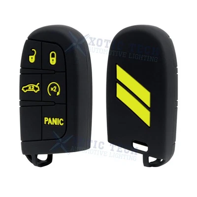 Silicone Remote Smart Key Fob Shell Cover Case For Jeep Chrysler Dodge 2014-up - Image 1 of 4