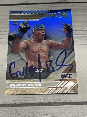 Gilbert Burns Signed Card UFC Panini Chronicles XR JSA COA IP Auto Autographed a - Image 1 of 3