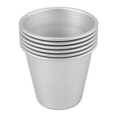6 PCS Aluminium Dariol Mould Baking Cup Dariole Pudding Dessert Creme3867 - Image 1 of 4