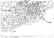 Folkestone OS Kent 75-10-1907 old map repro