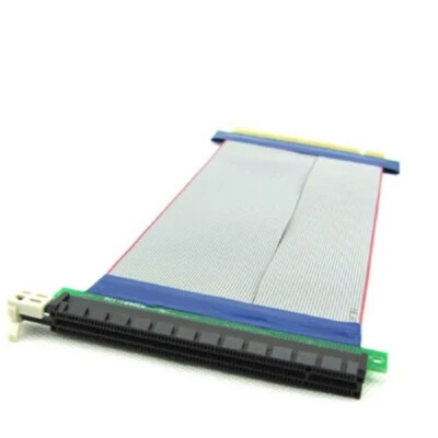 16X to 16X PCI-E PCIe Express Extender Extension PC Ribbon Cable Riser Card Cord - Image 1 of 2