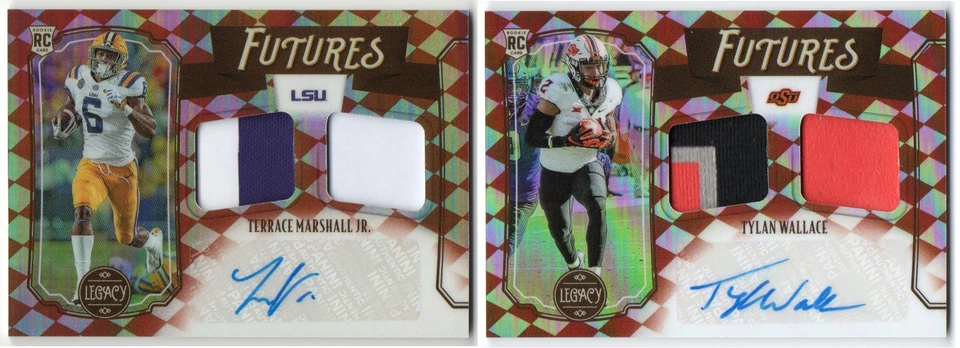 2021 Panini Legacy Futures Dual Patch Autographs Ruby RC GU Auto /100 - Pick Any - Image 1 of 1
