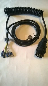 IFOR WILLIAMS HORSE TRAILER FRONT REPLACEMENT ELECTRICS PLUG & CURLY CABLE - Picture 1 of 2
