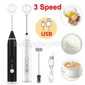 Frother Electric Milk Mixer Drink Foamer Coffee Egg Beater Whisk Latte Stirrer - Picture 1 of 13