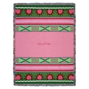 72x54 CONCHO SPRINGS Rose Pink Green Southwest Tapestry Afghan Throw Blanket - Picture 1 of 1