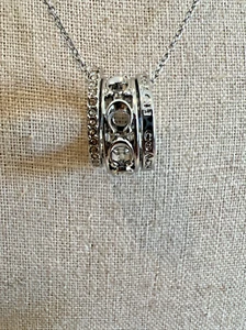 Coach Rondell 3-Ring Circle Motif Necklace; Silver;  New With Bag - Picture 1 of 5