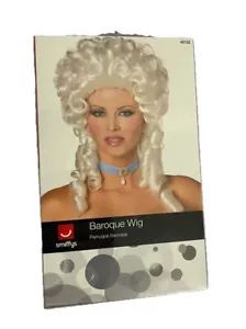Marie Antoinette Wig White Curly Baroque Halloween Vitctorian Ladies Fancy Dress - Picture 1 of 3