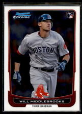 2012 Bowman Chrome  Will Middlebrooks RC #189 Boston Red Sox