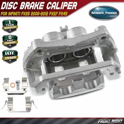 Front Right Disc Brake Caliper w/ Bracket for Infiniti FX35 2006-2012 FX37 FX45 - Image 1 of 4