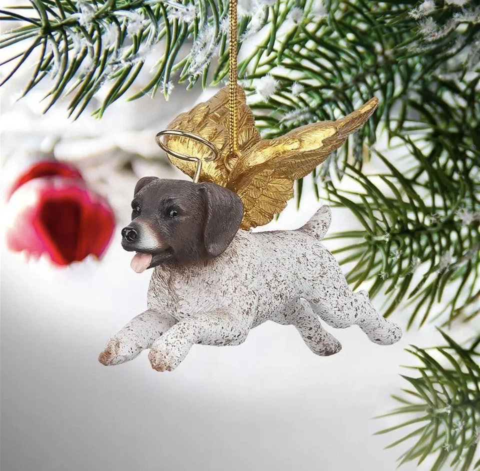 Diseño Toscano Honrar al Perro Puntero en el Cielo Vacaciones Perro Ángel Adorno Navidad Foto 1 de 4