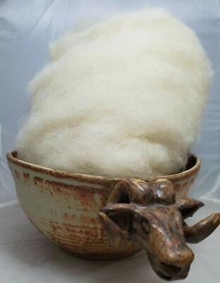CORE WOOL for needle felting Natural sheep's wool fiber USA - Image 1 of 4