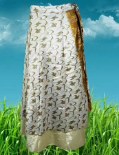 Boho Tulip Garden Skirt Silk Double Layered Reversible Party Wear Dress Onesize