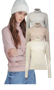 Maglione cardigan donna Lurex viscosa rotolo tartaruga collo spesso maglione top 5057 - Foto 1 di 7