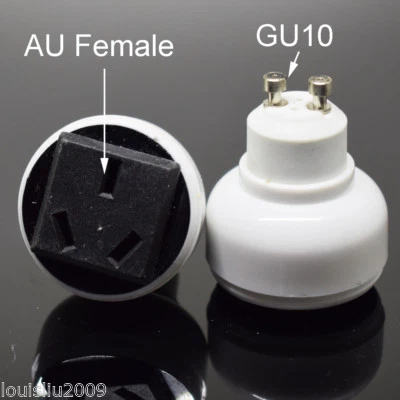 1pc GU10 Male to Int'l Standard 3 Prong Holes Female Socket Bulb Lamp Adapter - Image 1 of 2