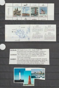 Åland Islands 1992 SG56-59 4v strip NHM Ranno/Salskar/Lagskar/Marke-Lighthouses - Picture 1 of 1