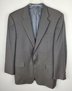 Hickey Freeman Nordstrom Boardroom Wool Jacket Blazer Mens 42R Gray Striped USA
