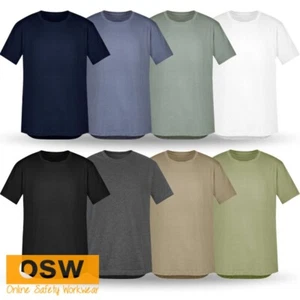 Men's Soft Lightweight and Breathable Raw Edge Finish Streetworx Plain Tee ZH135 - Foto 1 di 19