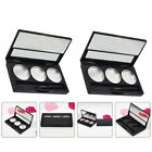  2 Pcs Eyeshadow Case Makeup Tool Magnetic Palette Tray Empty Travel Mix