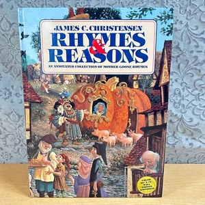 Signed James C. Christensen Rhymes & Reasons Hardcover Book with Wall Poster - Picture 1 of 4