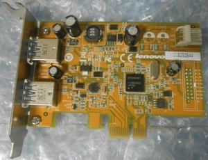 03T7031 - Genuine Lenovo Low Profile USB 3.0 PCI-E Controller Card - Picture 1 of 3