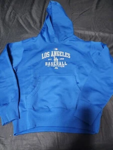 Majestic MLB los ángeles Authentic Collection Therma-Base blue Hoodie boys M - Picture 1 of 9