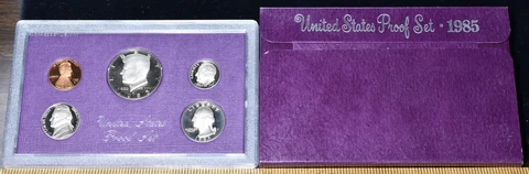1985-S U.S. Mint Proof Set 5 Coins - Pristine Hand Picked Set Cover
