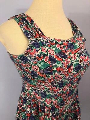 Romper floral dos anos 1980 com alças de trança por Stefano || Médio - Imagem 1 de 4