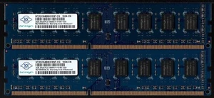 Nanya 4GB (2x2GB) 2Rx8 PC3-10600U DDR3 1333MHz Desktop RAM Tested Used - Picture 1 of 2
