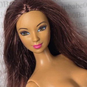 A20 ~ NUDE BARBIE DEEP AUBURN BROWN EYES FRUIT STYLE KAYLA LEA DOLL FOR OOAK - Picture 1 of 8