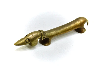 Walter Bosse Flaschenöffner *Dackel* Messing 80g 10cm Auböck Hagenauer Ära 50er - Bild 1 von 4