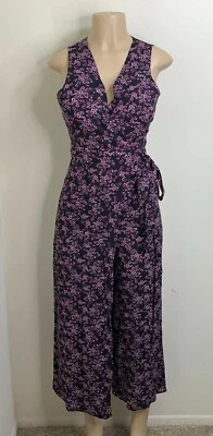 Mono Jack by BB Dakota Mameluco Talla 0 Rojo Negro Floral Espalda Abierta Mujer Corto  Foto 1 de 4