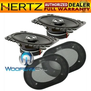pkg HERTZ DCX-460.3 4" X 6" 2-WAY TWEETERS COAXIAL SPEAKERS + GENERIC GRILLS NEW - Picture 1 of 5