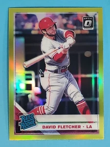 2019 Panini Donruss Optic Rated Rookie LIME GREEN David Fletcher Angels #36 - Picture 1 of 2