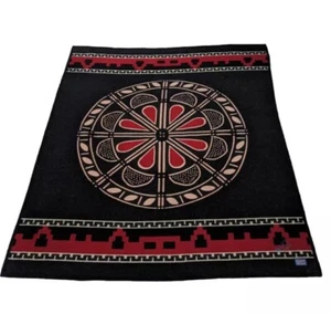 Vintage PENDLETON Santa Fe Wool/Cotton Blanket Medallion ULTRA RARE EUC 76”x 70” - Picture 1 of 11