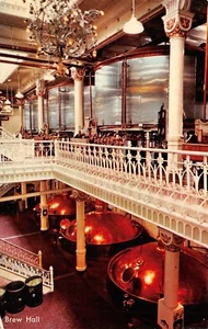 The Home Of Anheuser-Bush Inc Brew Hall Scene St Louis,MO Vtg Chrome  Postcard  - Bild 1 von 2